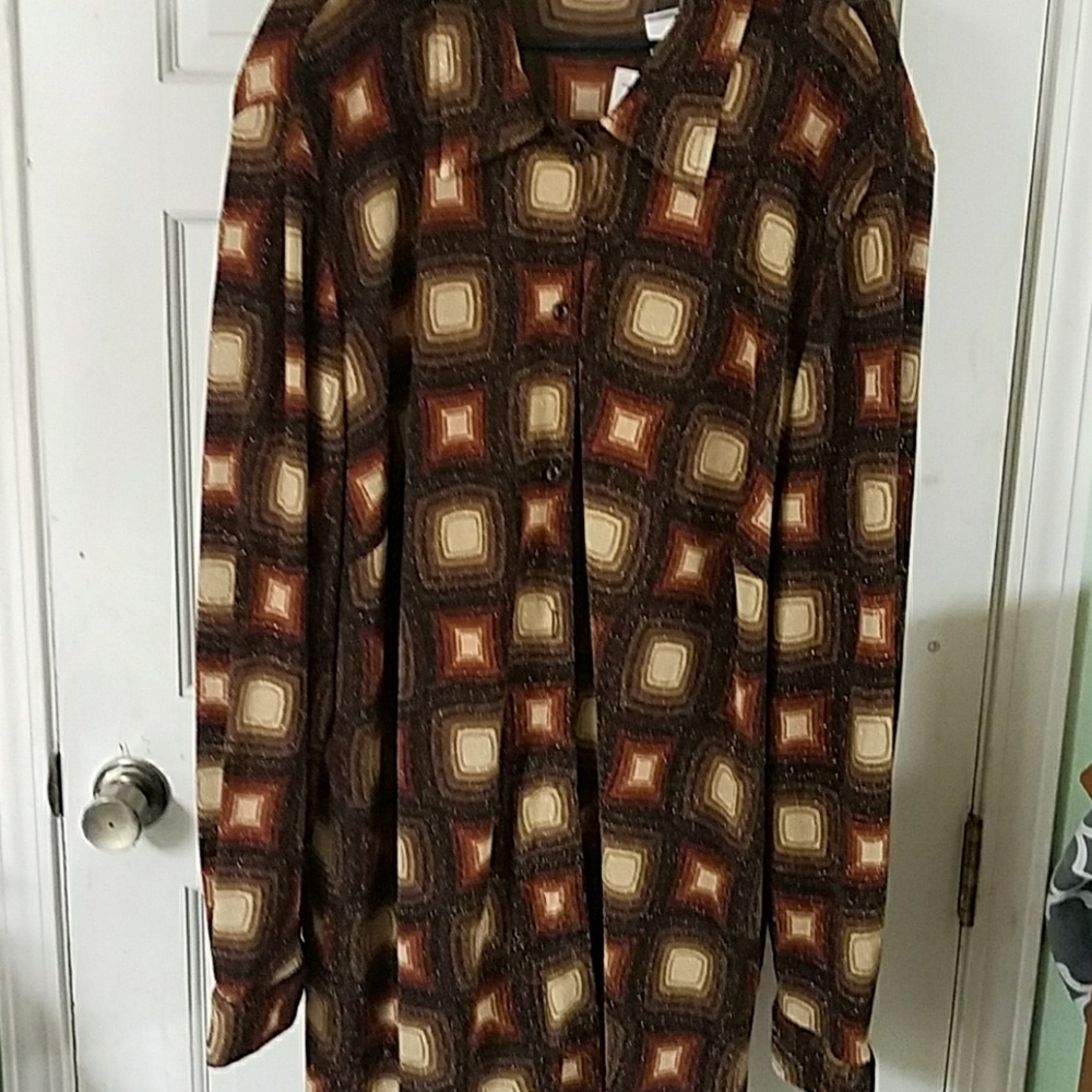 Brown sparkly shirt